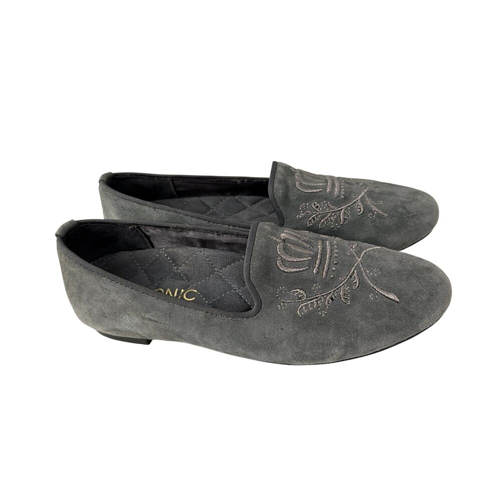 Vionic Romi Shoes Womens Size 5 Comfort Flat Gray Loafer  Slipper